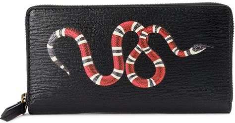 gucci kingsnake wallet black|Gucci snake wallet inside.